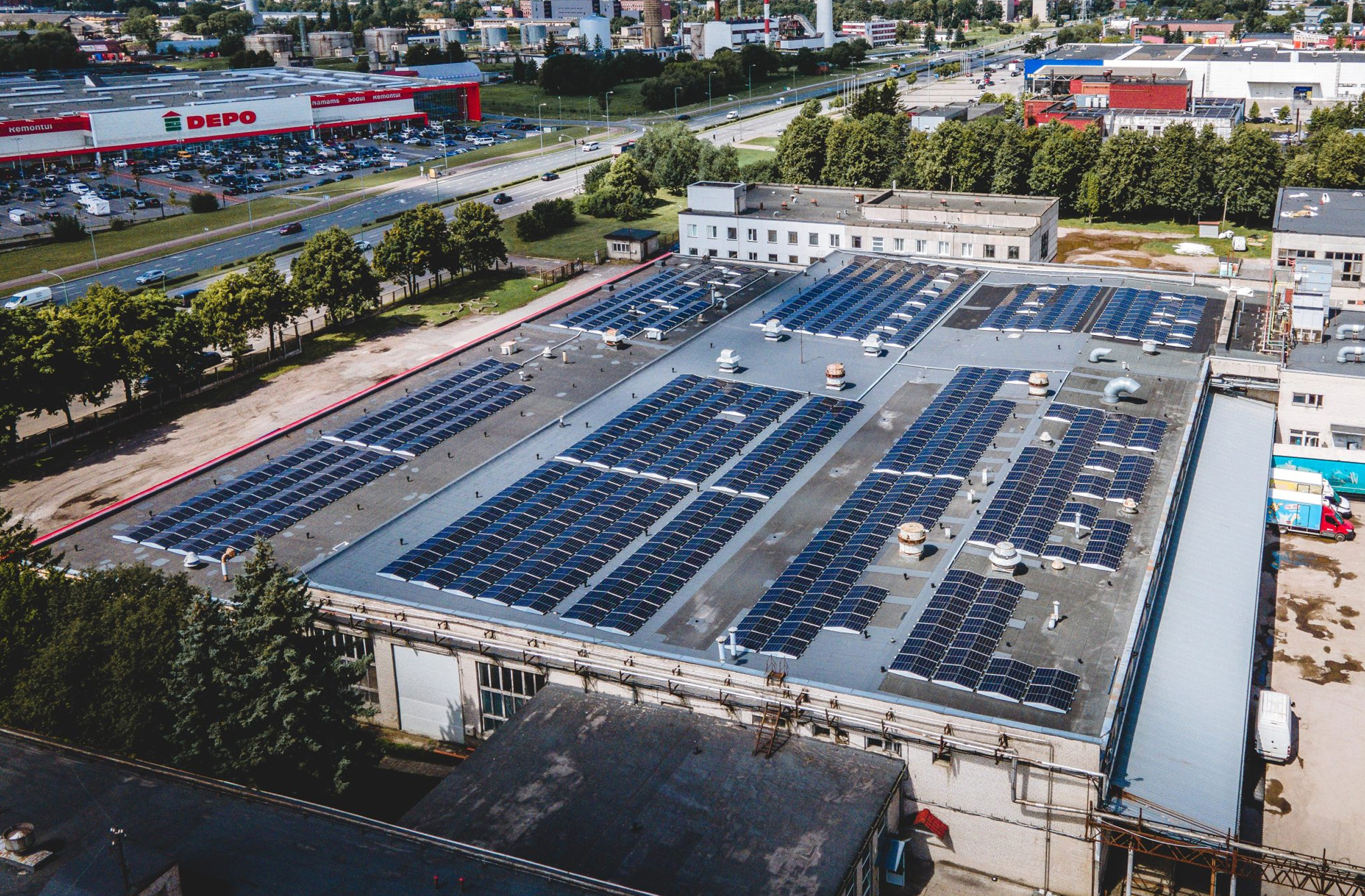 „Klaipėdos pienas“ 600 kW saulės elektrinė