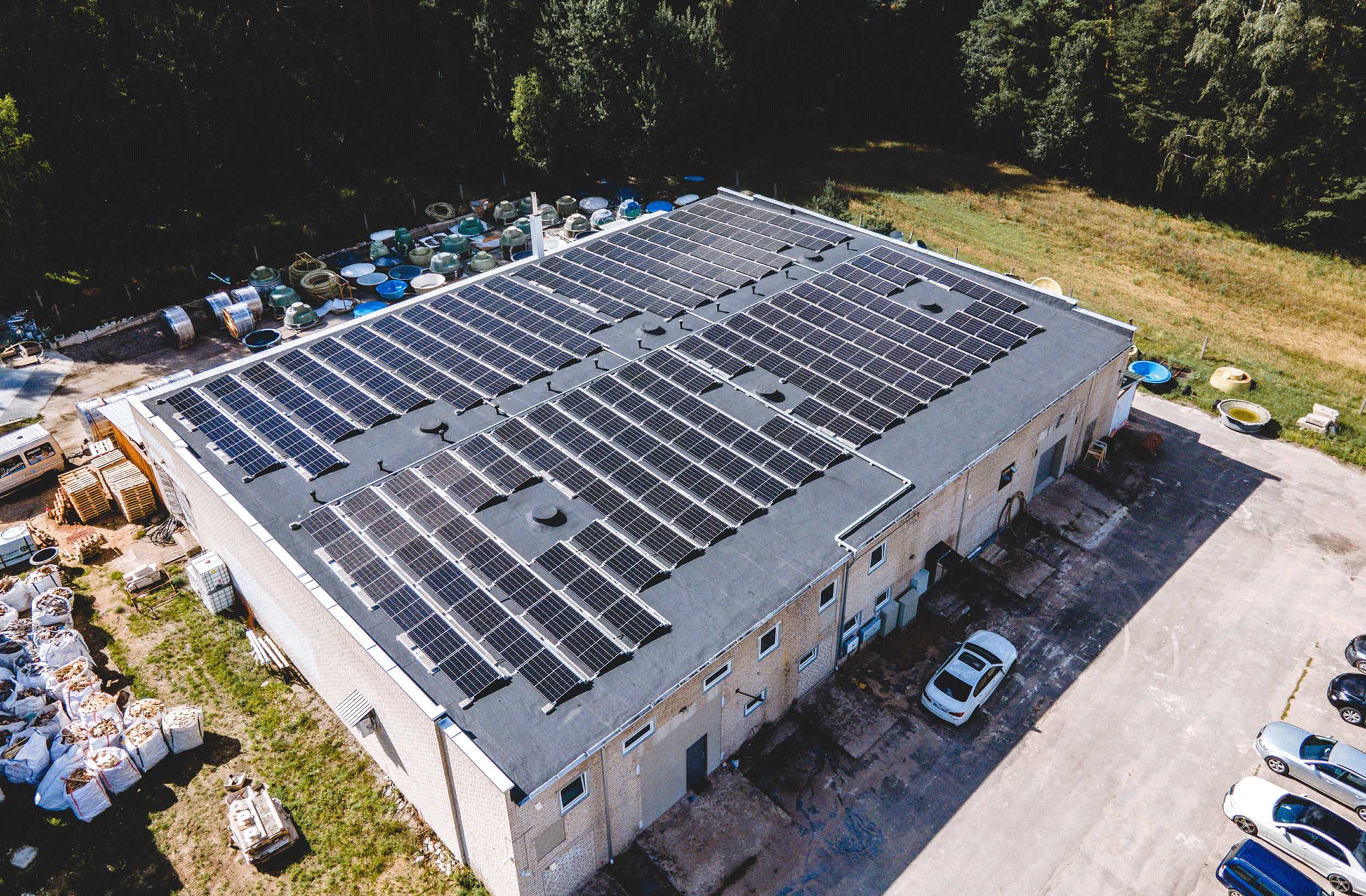 „Spa Europe” 100 kW saulės elektrinė ant stogo